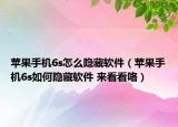 苹果手机6s怎么隐藏软件（苹果手机6s如何隐藏软件 来看看咯）