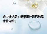 婚内外结局（婚里婚外最后结局 请看介绍）