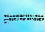 苹果11pro屏幕尺寸多少（苹果11pro屏幕尺寸 苹果11PRO屏幕有多大）