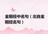 金刚经中名句（出自金刚经名句）
