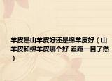 羊皮是山羊皮好还是绵羊皮好（山羊皮和绵羊皮哪个好 差距一目了然）