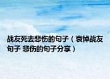 战友死去悲伤的句子（哀悼战友句子 悲伤的句子分享）