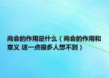 商会的作用是什么（商会的作用和意义 这一点很多人想不到）