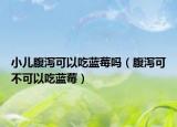 小儿腹泻可以吃蓝莓吗（腹泻可不可以吃蓝莓）