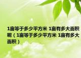 1亩等于多少平方米 1亩有多大面积呢（1亩等于多少平方米 1亩有多大面积）