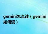 gemini怎么读（gemini如何读）