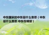 中东国家的中东是什么意思（中东是什么意思 中东在哪里）