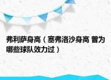 弗利萨身高（塞弗洛沙身高 曾为哪些球队效力过）