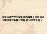 南京审计大学的就业率怎么样（南京审计大学审计专业就业怎样 就业率怎么样）