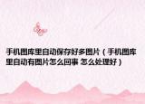 手机图库里自动保存好多图片（手机图库里自动有图片怎么回事 怎么处理好）