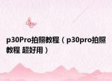 p30Pro拍照教程（p30pro拍照教程 超好用）