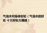 气泡水对身体好处（气泡水的好处 十大好处大揭晓）