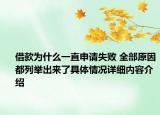 借款为什么一直申请失败 全部原因都列举出来了具体情况详细内容介绍