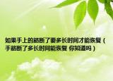如果手上的筋断了要多长时间才能恢复（手筋断了多长时间能恢复 你知道吗）