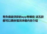 有负债能贷款的app有哪些 这五款都可以具体情况详细内容介绍