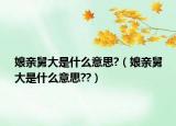 娘亲舅大是什么意思?（娘亲舅大是什么意思??）