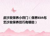 皮沙发保养小窍门（保养kbh布艺沙发保养技巧有哪些）