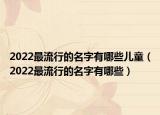 2022最流行的名字有哪些儿童（2022最流行的名字有哪些）