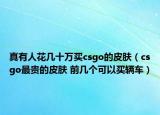 真有人花几十万买csgo的皮肤（csgo最贵的皮肤 前几个可以买辆车）