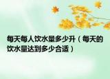 每天每人饮水量多少升（每天的饮水量达到多少合适）