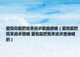 爱我你就把我来追求歌曲原唱（爱我就把我来追求原唱 爱我就把我来追求是谁唱的）