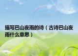描写巴山夜雨的诗（古诗巴山夜雨什么意思）