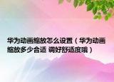 华为动画缩放怎么设置（华为动画缩放多少合适 调好舒适度哦）
