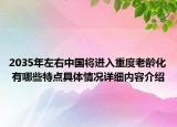 2035年左右中国将进入重度老龄化 有哪些特点具体情况详细内容介绍