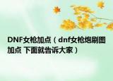DNF女枪加点（dnf女枪炮刷图加点 下面就告诉大家）