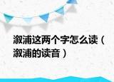 溆浦这两个字怎么读（溆浦的读音）