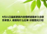 9月21日最新更新内容借呗逾期多久会联系家里人 逾期有什么后果 详细情况介绍