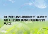 我们为什么要进口美国的大豆（东北大豆为什么出口美国 美国企业为何要进口国产大豆）