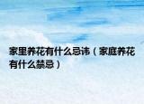 家里养花有什么忌讳（家庭养花有什么禁忌）