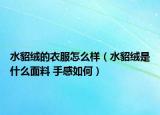 水貂绒的衣服怎么样（水貂绒是什么面料 手感如何）