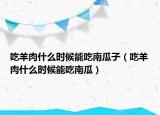吃羊肉什么时候能吃南瓜子（吃羊肉什么时候能吃南瓜）