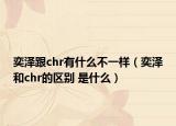 奕泽跟chr有什么不一样（奕泽和chr的区别 是什么）