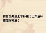 有什么办法上车补票（上车后补票如何补法）