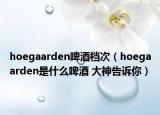 hoegaarden啤酒档次（hoegaarden是什么啤酒 大神告诉你）