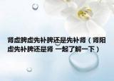 肾虚脾虚先补脾还是先补肾（肾阳虚先补脾还是肾 一起了解一下）