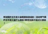 燃油锅炉点不着火是啥原因造成的（自动燃气锅炉点不着火是什么原因 8种常见的不能点火原因）