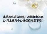 冰箱怎么这么耗电（冰箱耗电怎么办 用上这几个办法保你电费下降）