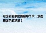 意面和面条的热量哪个大（意面和面条的热量）