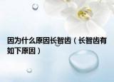 因为什么原因长智齿（长智齿有如下原因）
