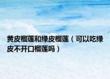 黄皮榴莲和绿皮榴莲（可以吃绿皮不开口榴莲吗）