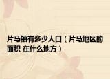 片马镇有多少人口（片马地区的面积 在什么地方）