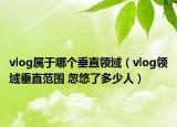 vlog属于哪个垂直领域（vlog领域垂直范围 忽悠了多少人）