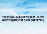 小羚羊电动三轮车车架号在哪里（小羚羊电动车车架号码在哪个位置 你找对了吗）