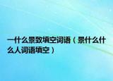 一什么景致填空词语（景什么什么人词语填空）