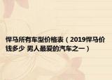 悍马所有车型价格表（2019悍马价钱多少 男人最爱的汽车之一）