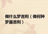 做什么梦吉利（做何种梦最吉利）
